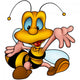 Wasp 19 Smiling Detailed Wall Decal