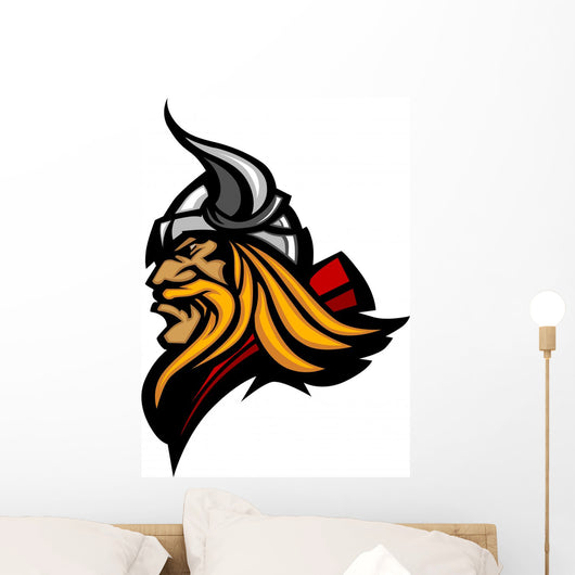 Viking Mascot Vector Profile Wall Decal
