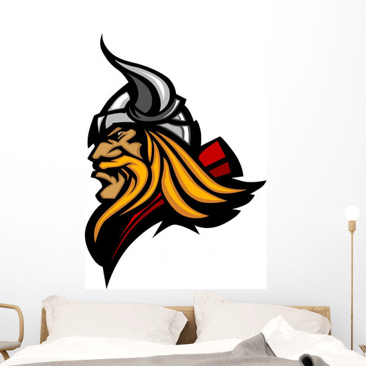 Viking Mascot Vector Profile Wall Decal