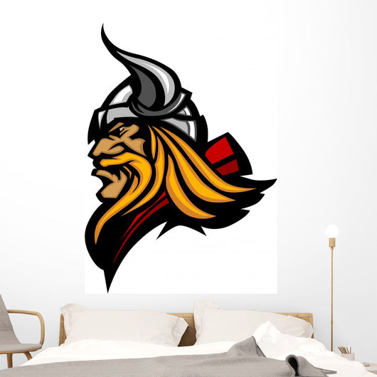 Viking Mascot Vector Profile Wall Decal