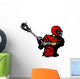 Lacrosse Player Cradling Ball Wall Decal