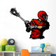 Lacrosse Player Cradling Ball Wall Decal