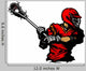 Lacrosse Player Cradling Ball Wall Decal