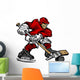 Cartoon Hockey Player Skating Wall Decal