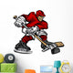 Cartoon Hockey Player Skating Wall Decal