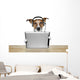 Dog With Headset And Tablet Wall Decal
