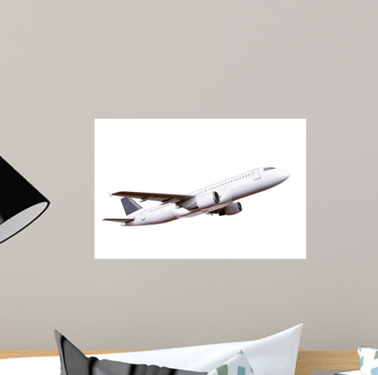 Commercial Plane Model White Wall Decal
