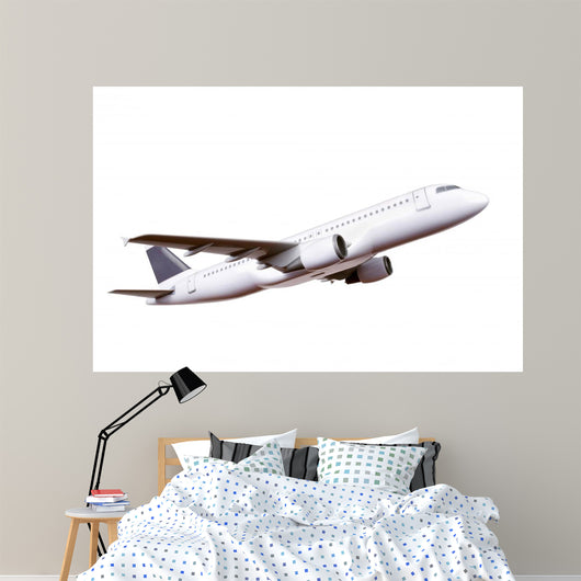 Commercial Plane Model White Wall Decal