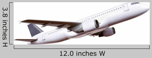 Commercial Plane Model White Wall Decal