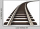 Curved Railroad Track Wall Decal