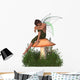 Fairy Boy Sitting Toadstool Wall Decal