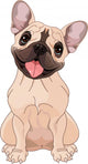Fawn French Bulldog Wall Decal