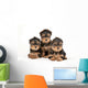 Three Yorkie Puppies Wall Decal