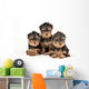 Three Yorkie Puppies Wall Decal