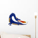 Painted Blue Flaming Dragon Wall Decal