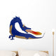 Painted Blue Flaming Dragon Wall Decal