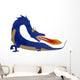 Painted Blue Flaming Dragon Wall Decal