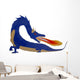 Painted Blue Flaming Dragon Wall Decal