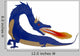 Painted Blue Flaming Dragon Wall Decal