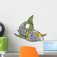 Cyborg Robot Shark Vector Wall Decal
