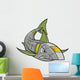 Cyborg Robot Shark Vector Wall Decal