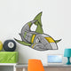 Cyborg Robot Shark Vector Wall Decal