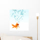 Goldfish and Bubbles Wall Decal