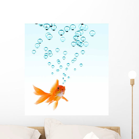 Goldfish and Bubbles Wall Decal