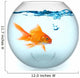 Goldfish Bowl With Bubbles Wall Decal
