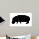 Black Hippopotamus Wall Decal