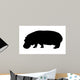 Black Hippopotamus Wall Decal