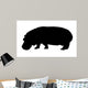 Black Hippopotamus Wall Decal
