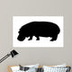 Black Hippopotamus Wall Decal