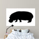 Black Hippopotamus Wall Decal