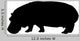 Black Hippopotamus Wall Decal