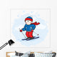 Olympic Skier Wall Decal