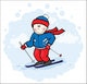Olympic Skier Wall Decal