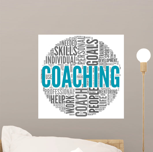 Coaching Concept Tag Cloud Wall Decal