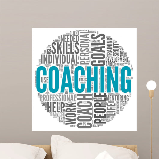 Coaching Concept Tag Cloud Wall Decal