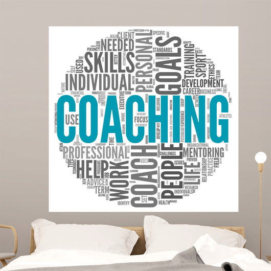 Coaching Concept Tag Cloud Wall Decal