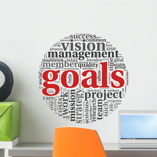 Goals Concept Word Tag Wall Decal