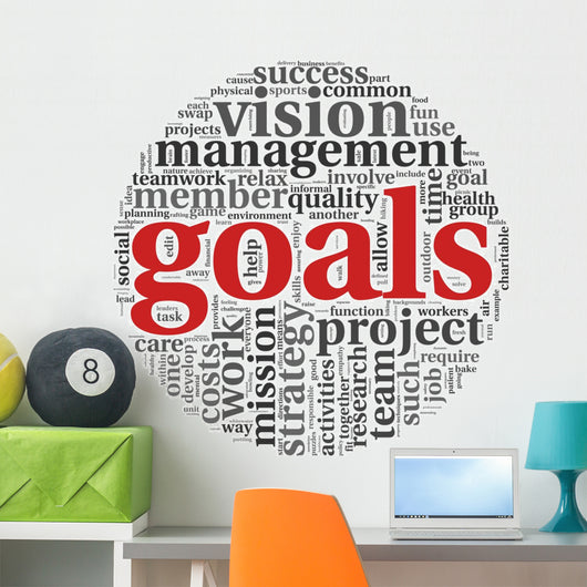 Goals Concept Word Tag Wall Decal