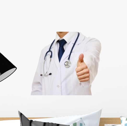 Closeup Male Doctor Showing Wall Decal
