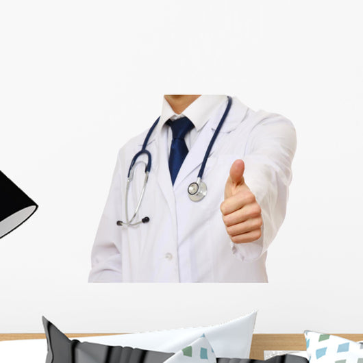 Closeup Male Doctor Showing Wall Decal