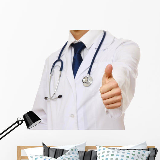 Closeup Male Doctor Showing Wall Decal