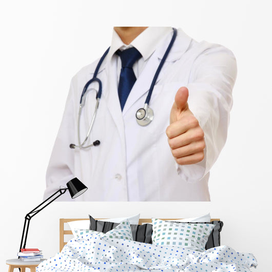 Closeup Male Doctor Showing Wall Decal
