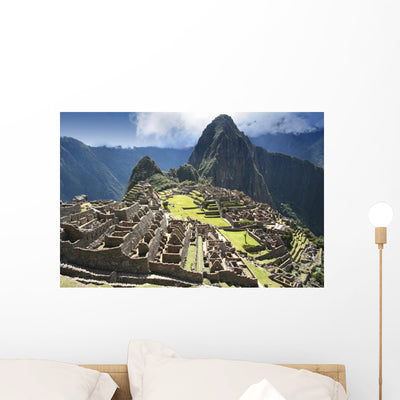 Machu Pichu Wall Decal shown on a wall