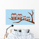 Owl Family Sitting Tree Wall Decal