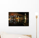 Hong Kong Skyline Night Reflected Wall Decal