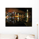 Hong Kong Skyline Night Reflected Wall Decal